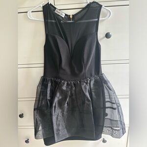 Emerald Sundae Mesh Top Black Mini Dress Size 7